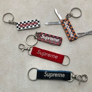 Supreme Checkered Keychain and Strap Set